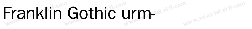 Franklin Gothic urm字体转换